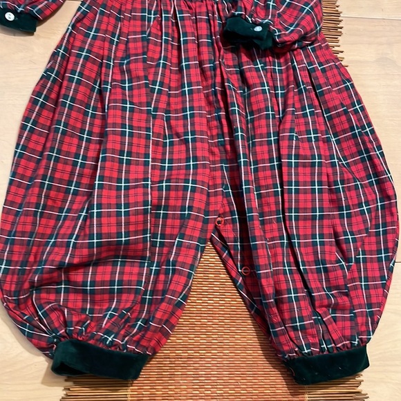 Girls Plaid Holiday Christmas Romper 18 Months - Picture 4 of 16